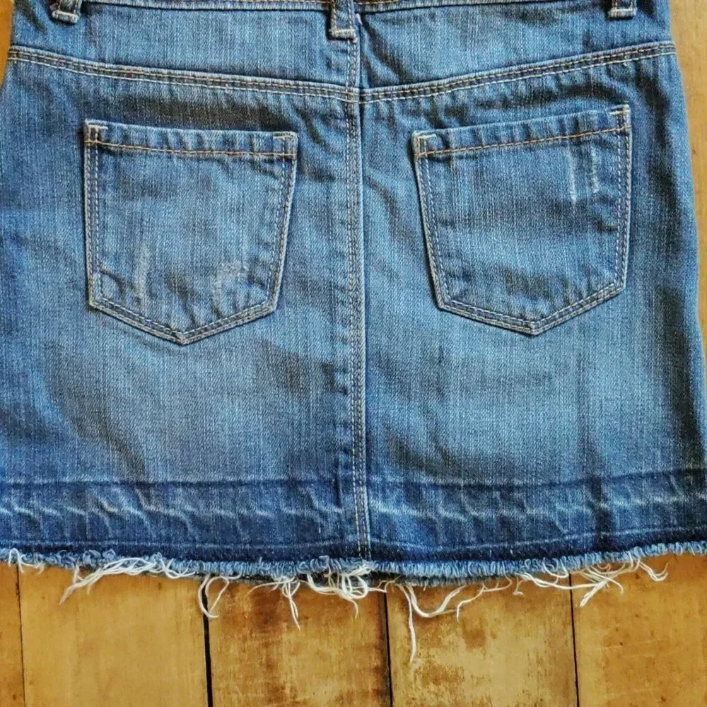 OshKosh Overall Skirt 4T Denim Skirt Cotton Fall School Jean Skirt
